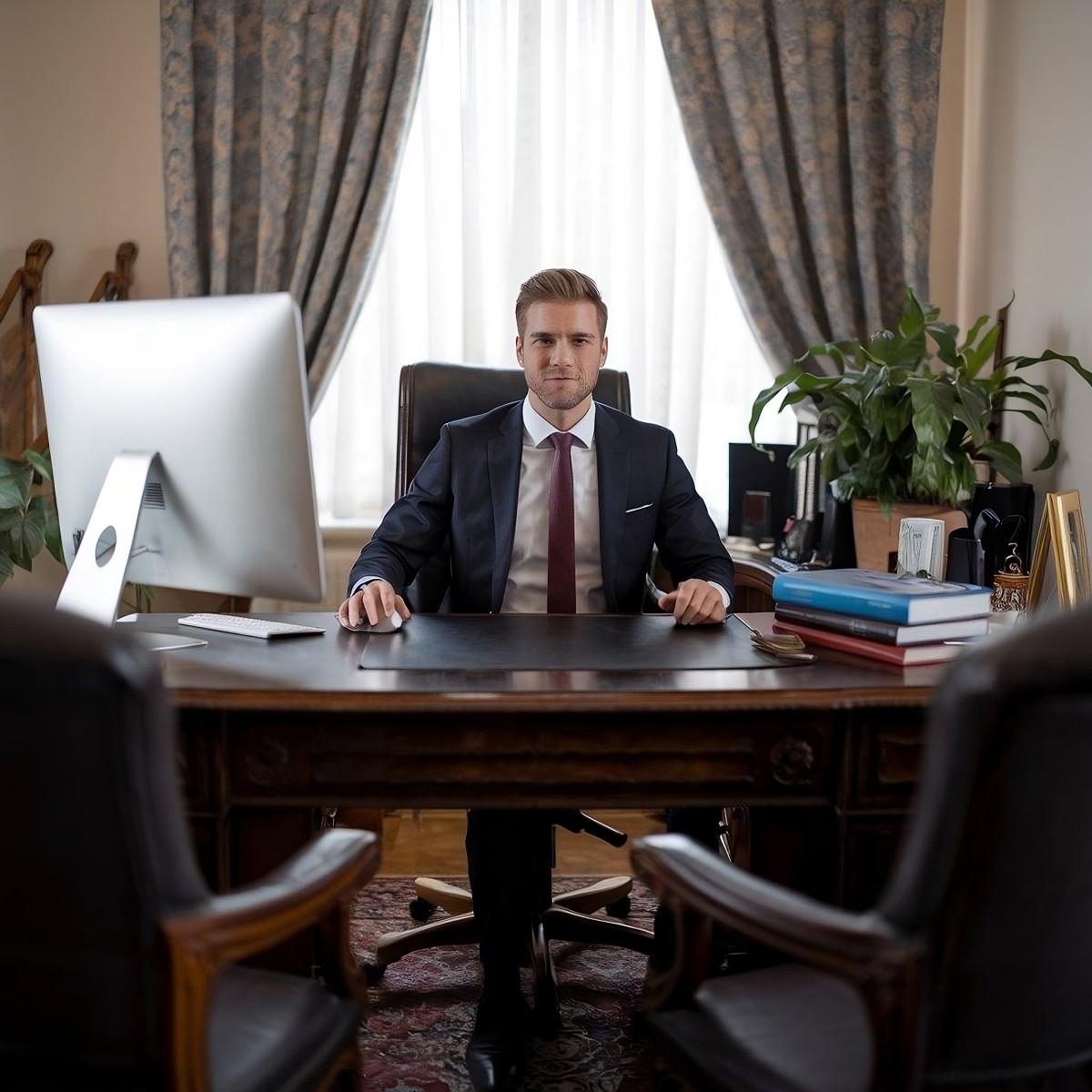 Bureau d'avocat professionnel avec documents juridiques